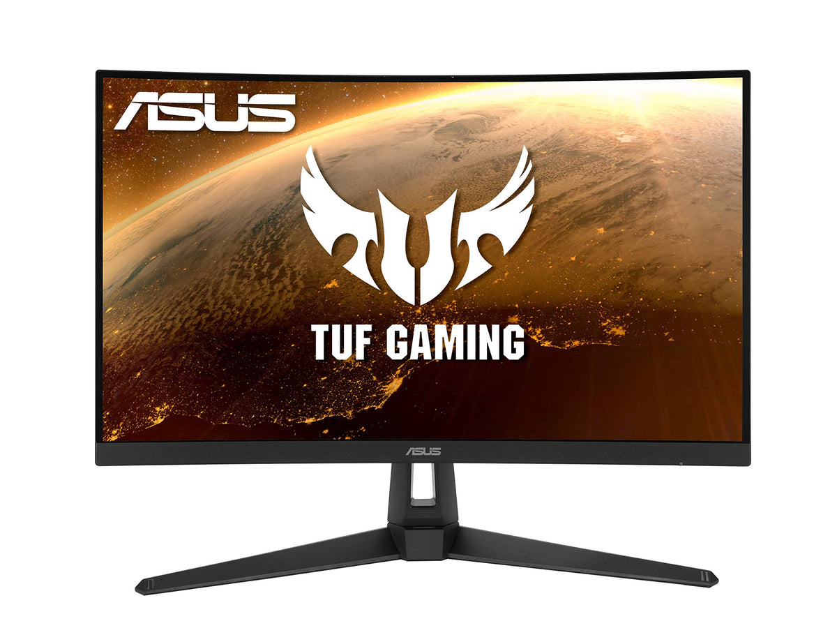 ASUS TUF VG27VH1B sleek black design fits modern desks