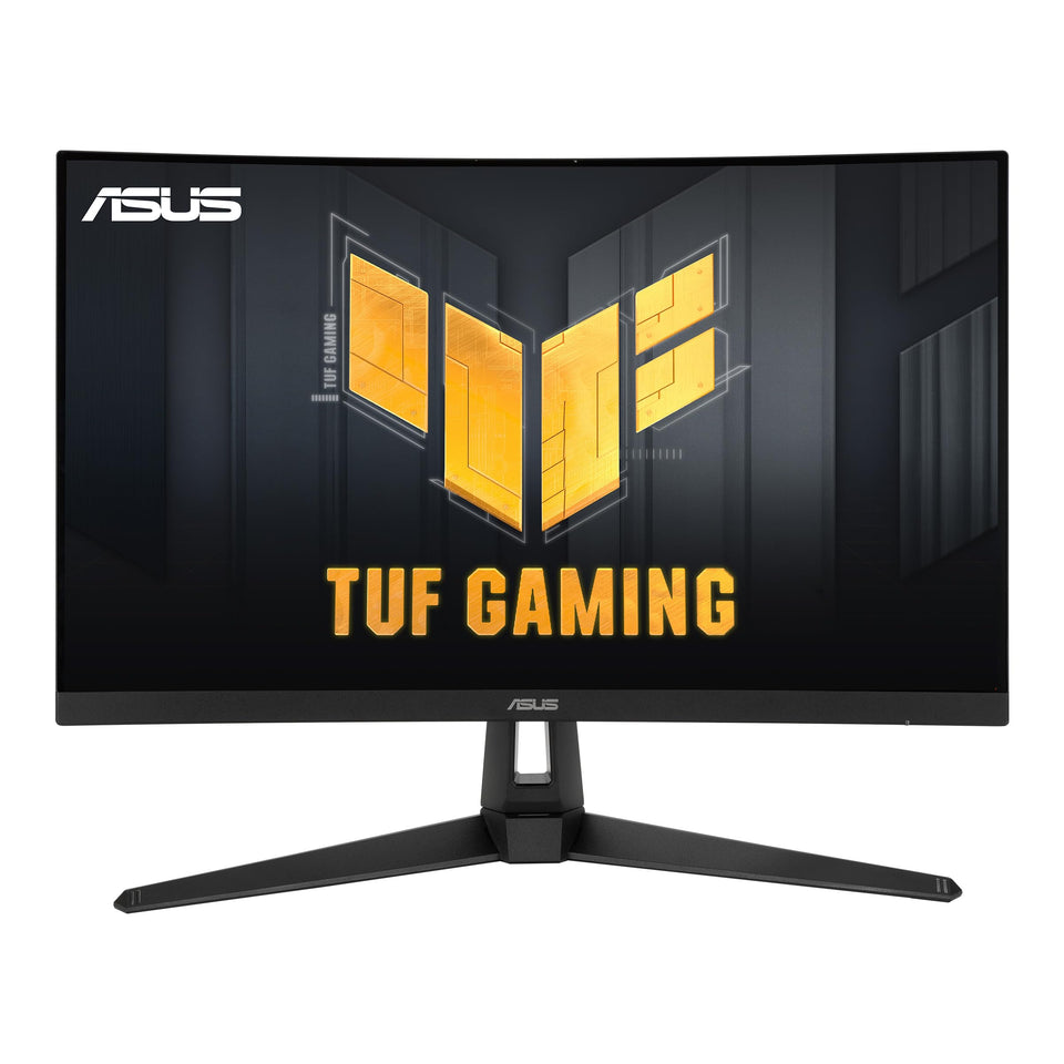 ASUS TUF VG27VH1B curved monitor front view for immersive gaming