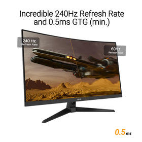 Overclocked 240Hz refresh on ASUS TUF VG32VQM5AZ for smooth motion