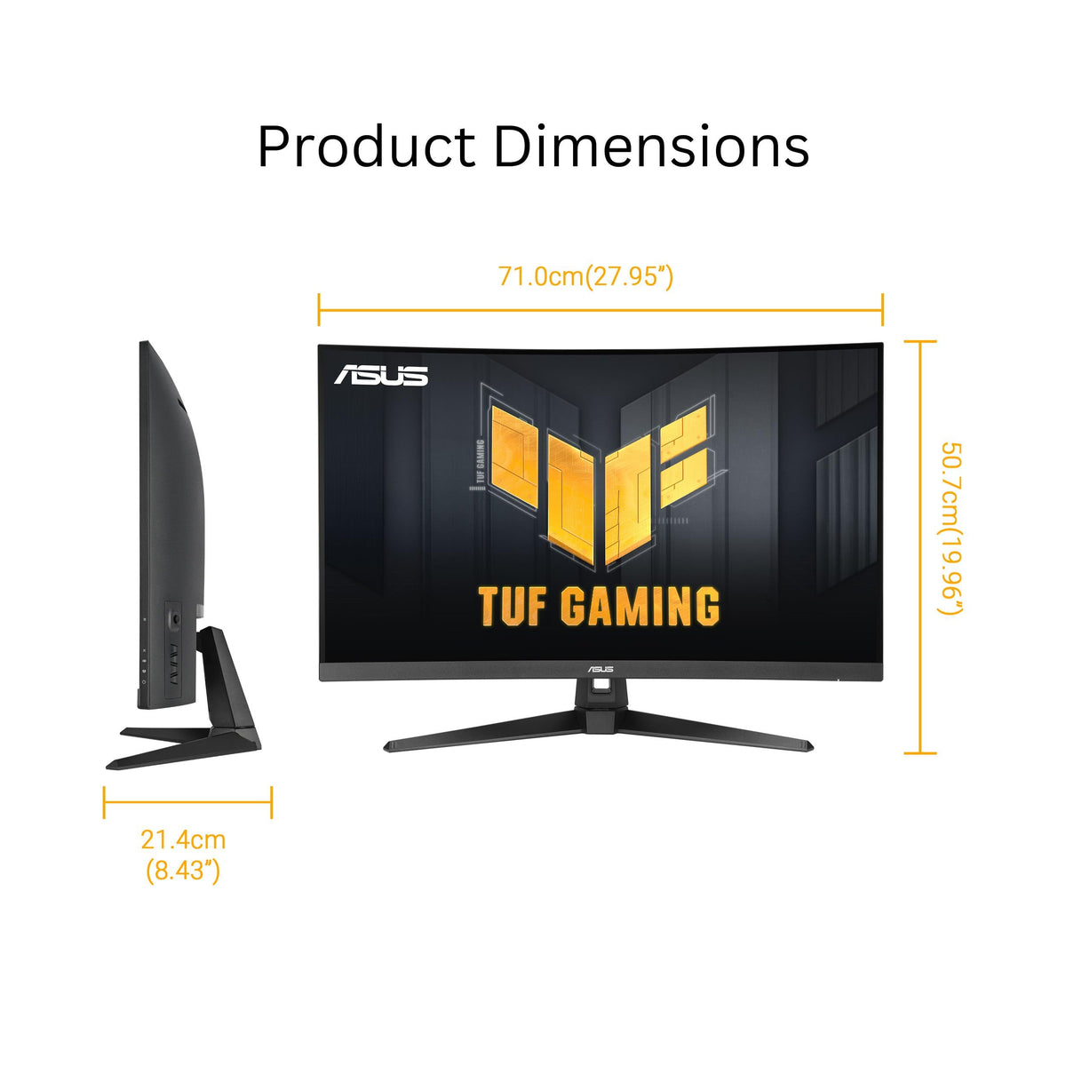 ASUS VG32WQ3B packaging showing included accessories