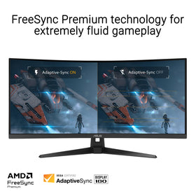 ASUS TUF VG34VQ3B desk setup showcasing large ultrawide display