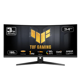 ASUS TUF VG34VQ3B front view on desk for immersive 34-inch gaming