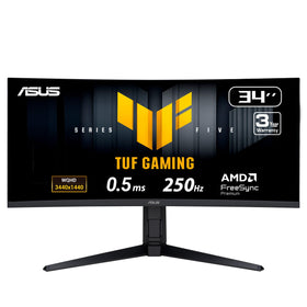 ASUS TUF VG34WQML5A included accessories kit for easy setup.