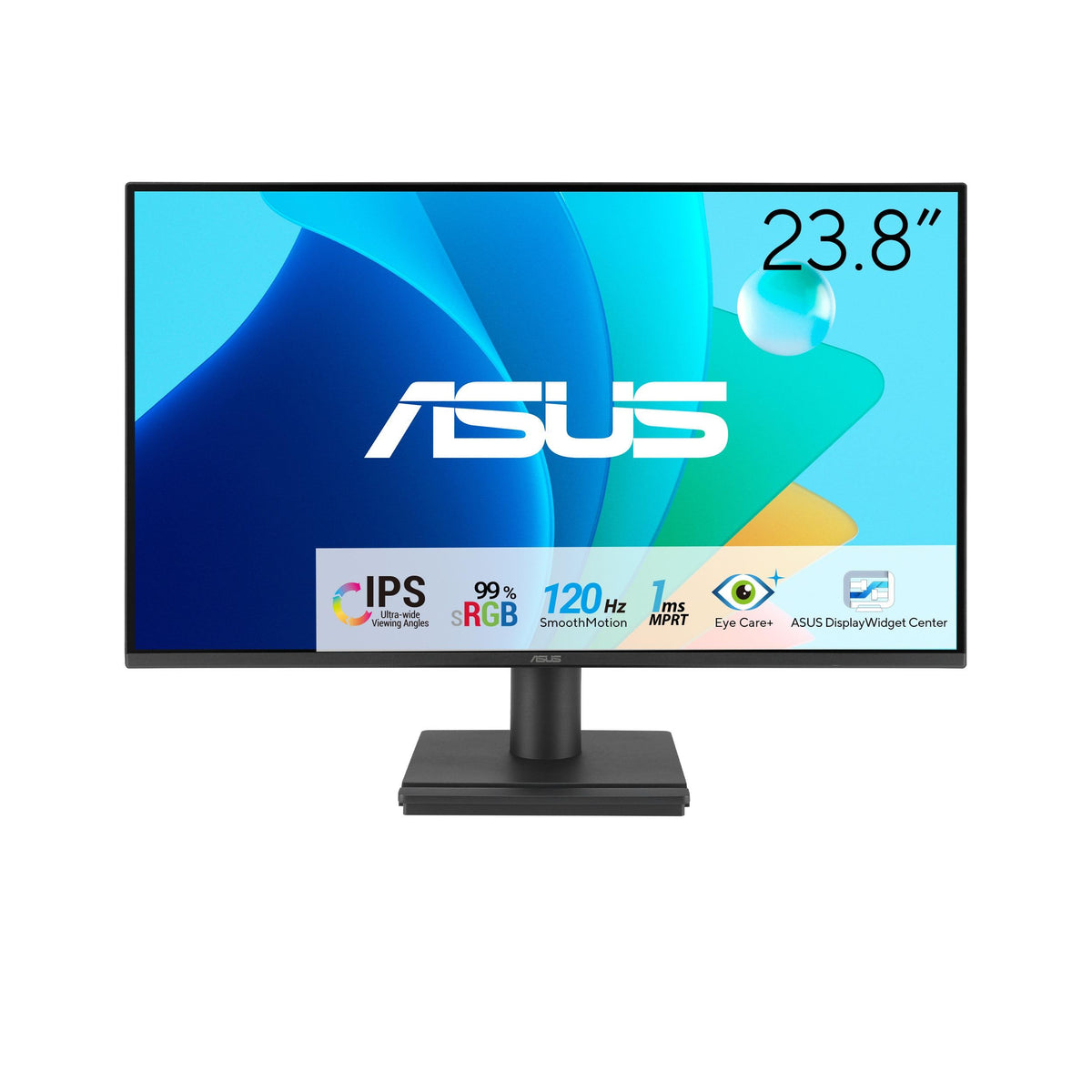 ASUS VA249HG frameless design enhances desk aesthetics and immersive viewing