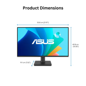 ASUS VA249HG VESA mount compatibility frees desk space