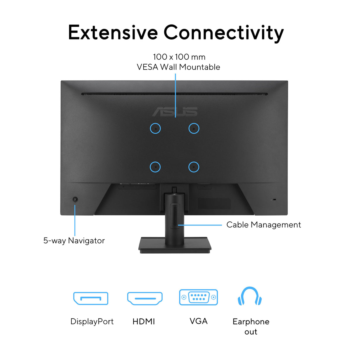 ASUS VA249QG eye care features Flicker-Free and Low Blue Light.
