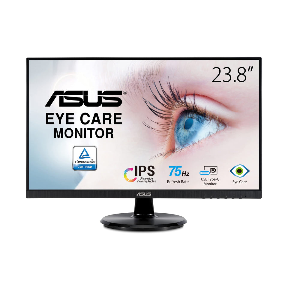 ASUS VA24DCP frameless design for a sleek desk and immersive viewing