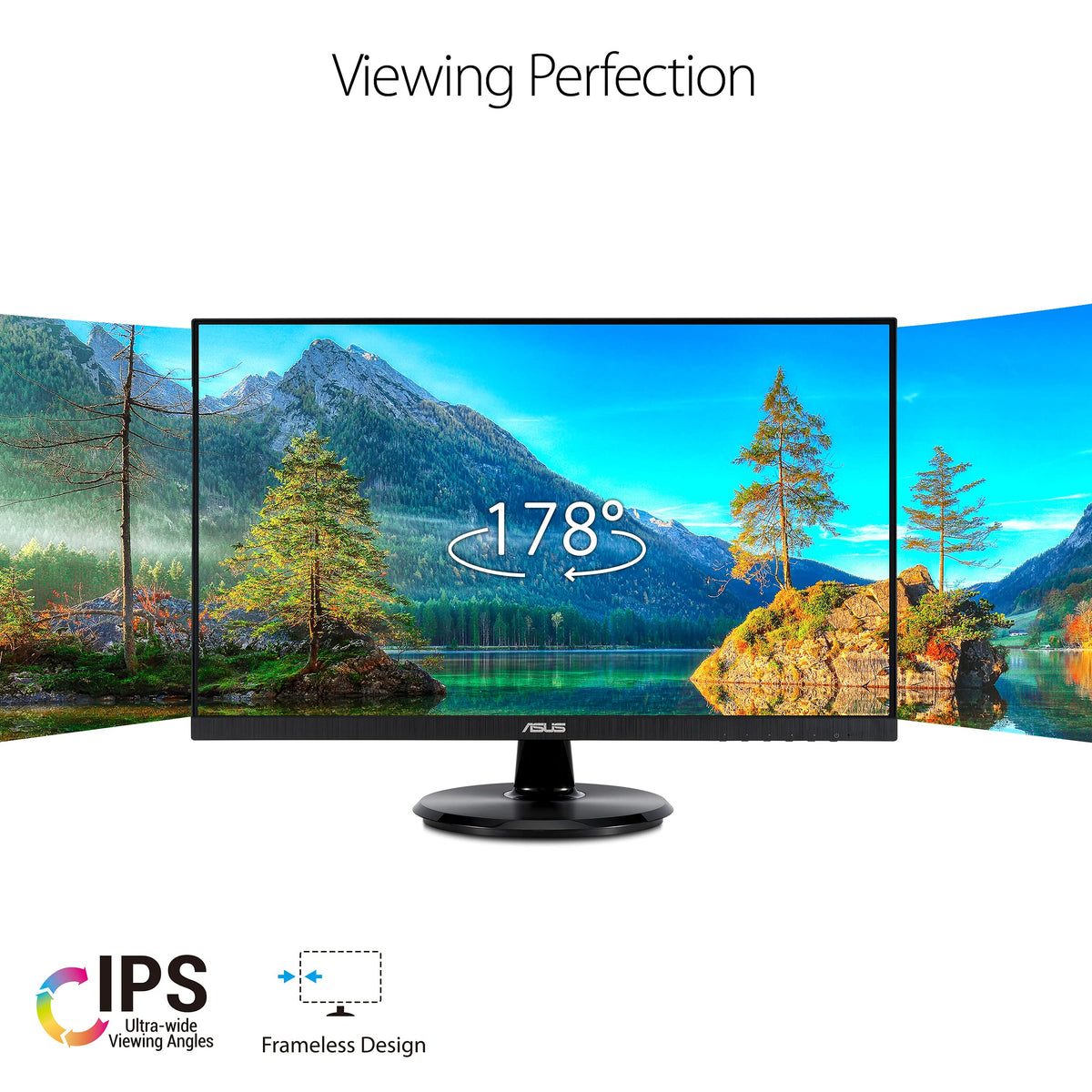 ASUS VA24DCP IPS panel 178-degree viewing for consistent color across angles