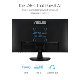 ASUS VA24DCP VESA mount compatible for flexible placement