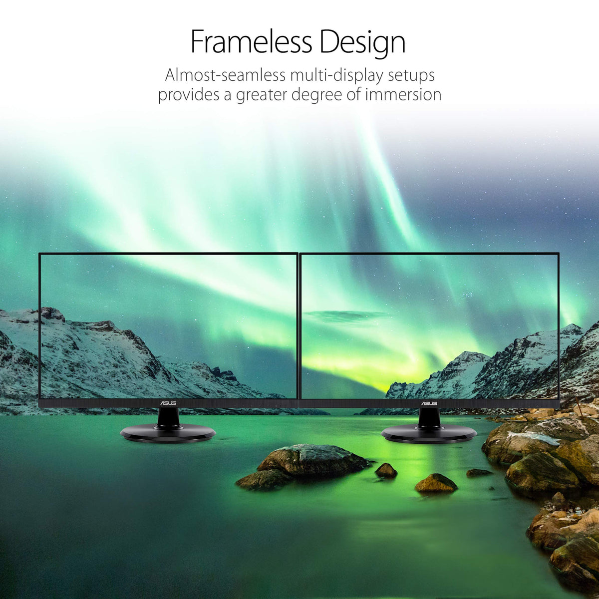 ASUS VA24DQ HDMI, DisplayPort, and VGA connections for flexible devices