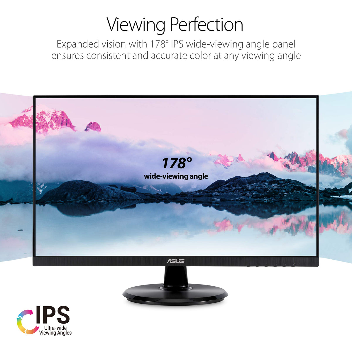 ASUS VA24DQ frameless design for immersive multi-monitor setups