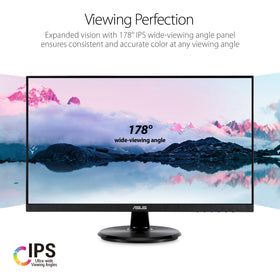ASUS VA24DQ frameless design for immersive multi-monitor setups