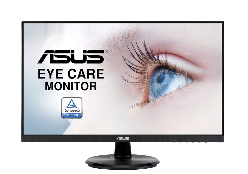 ASUS VA24DQ IPS panel close-up showing wide viewing angles and vibrant colors
