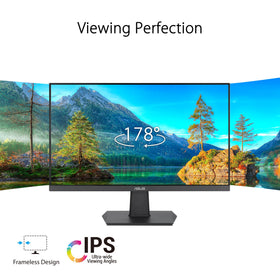ASUS VA24EHF angled view shows wide 178° IPS color coverage for productivity