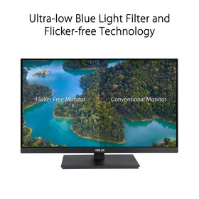 ASUS VA24EQSB height adjustment lets you tailor the screen height for comfort.