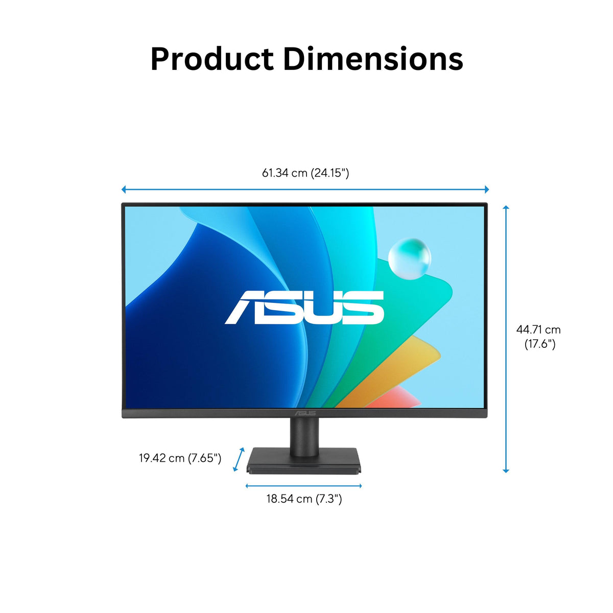 ASUS VA279QG VESA mount-ready design saves desk space and fits various desks.