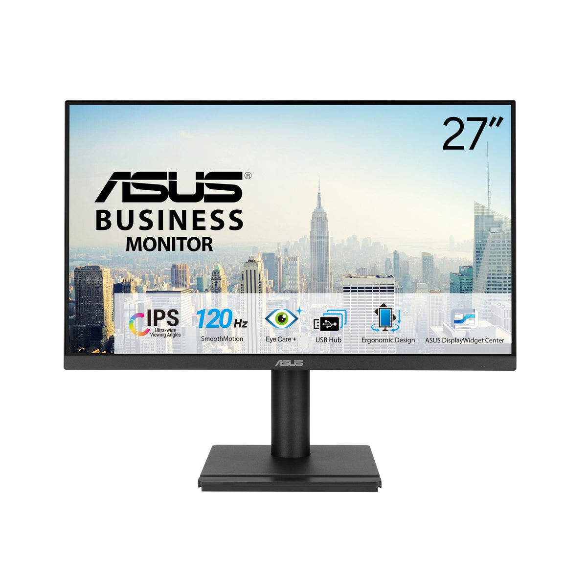 ASUS VA279QGS frameless IPS panel with 178° viewing angle for shared workspaces