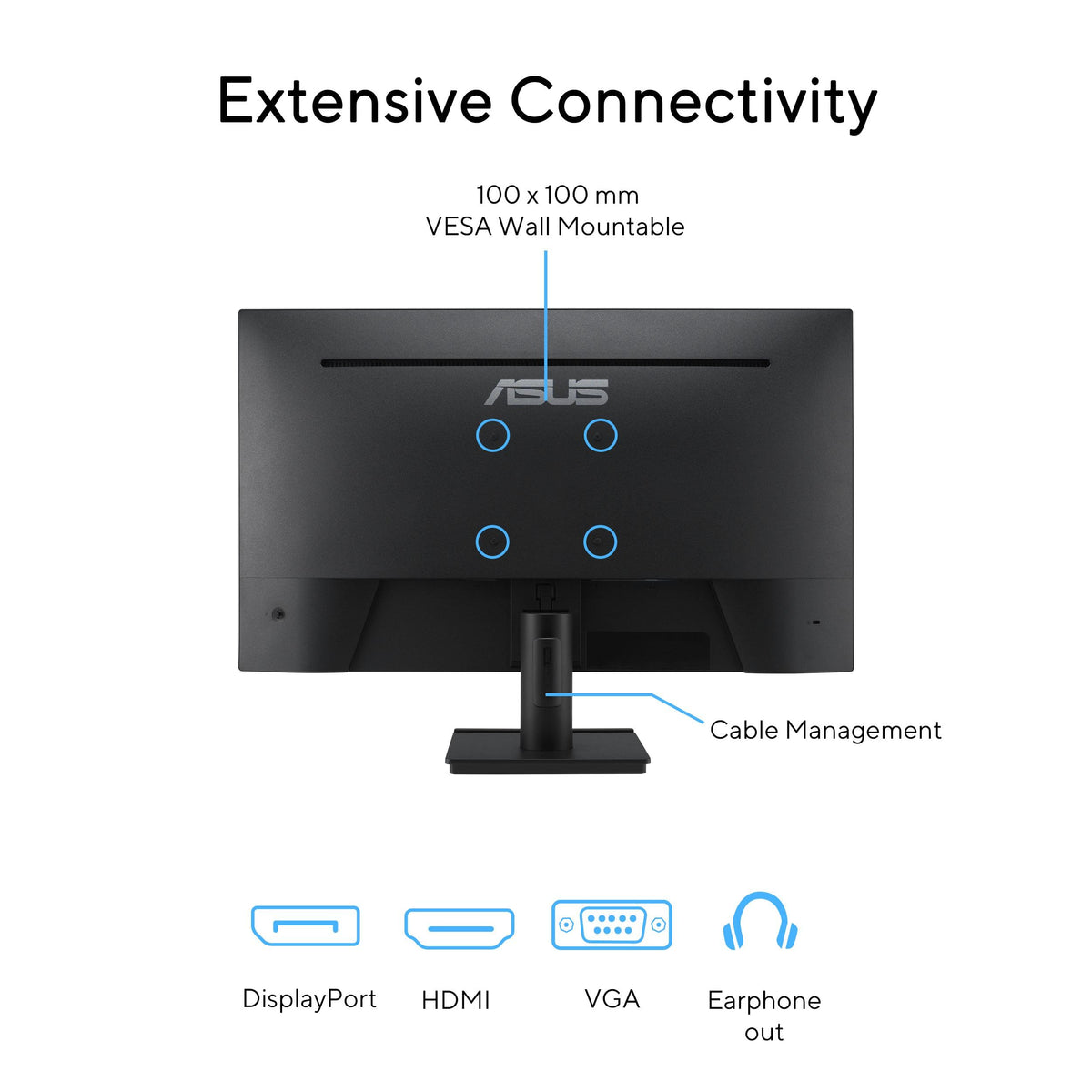 ASUS VA27AQ integrated phone stand keeps notifications in view