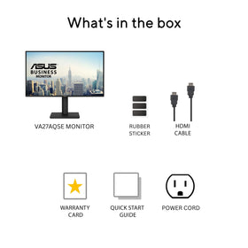 ASUS VA27AQSE built-in speakers provide convenient audio without external gear.