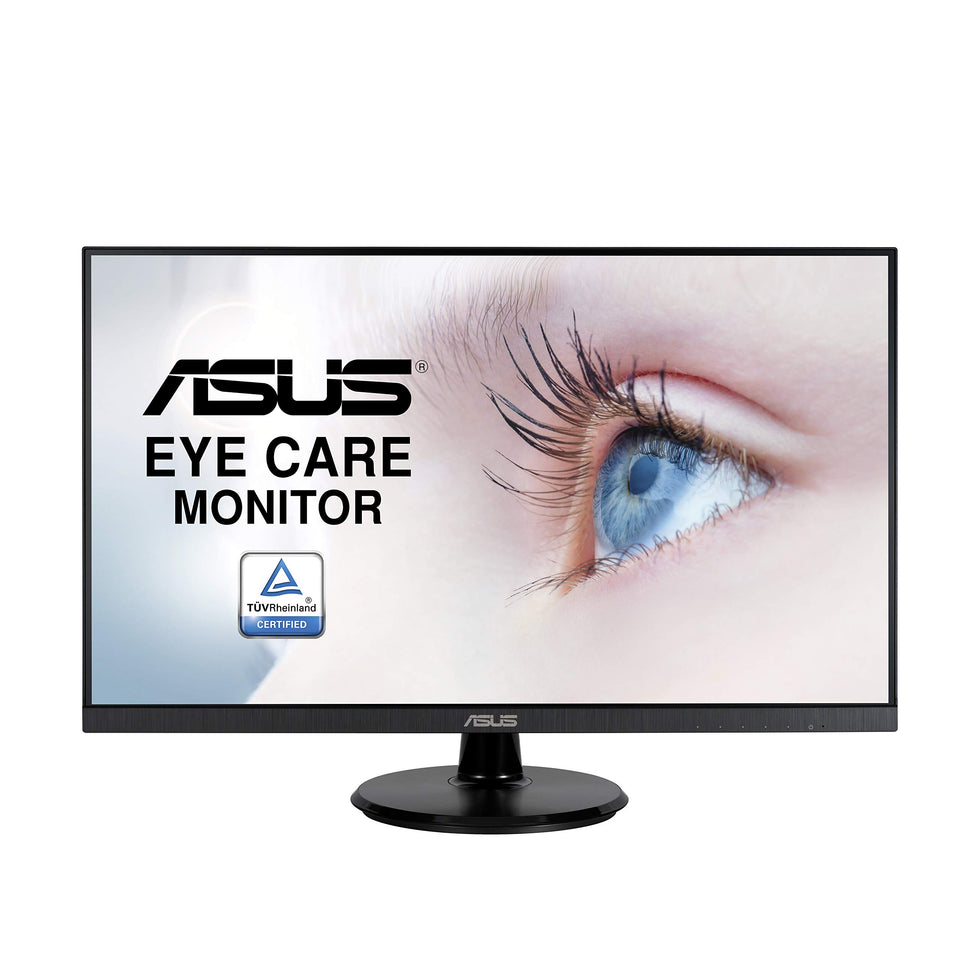 ASUS VA27DQ front view showing frameless design for a clean desk setup