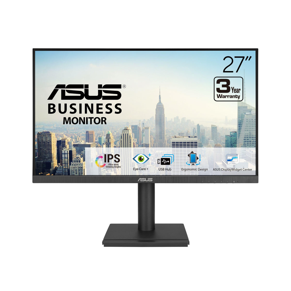 ASUS VA27DQFS frameless IPS panel for broad viewing angles and clarity