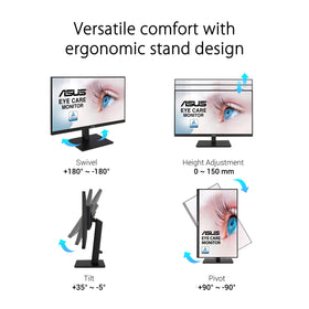 ASUS VA27DQSB USB hub and multiple inputs for easy peripherals connection
