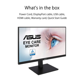 ASUS VA27DQSB ergonomic stand with tilt, swivel, pivot and height adjustment