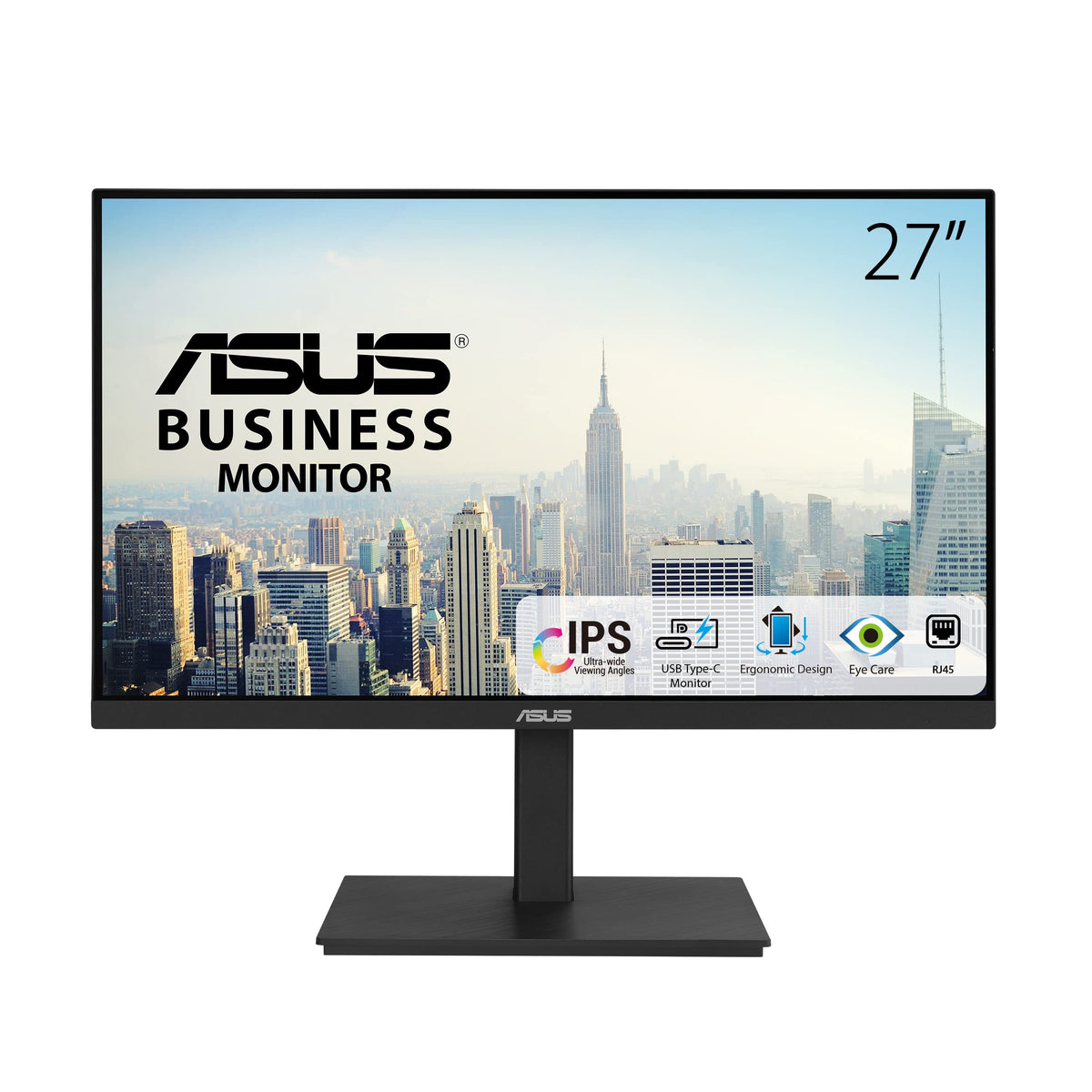 ASUS VA27ECPSN USB-C docking enables one-cable laptop connection with up to 65W power