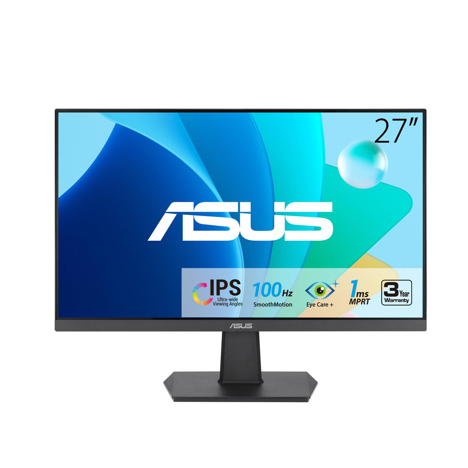 ASUS VA27EHF frameless 27-inch monitor for immersive work and gaming.