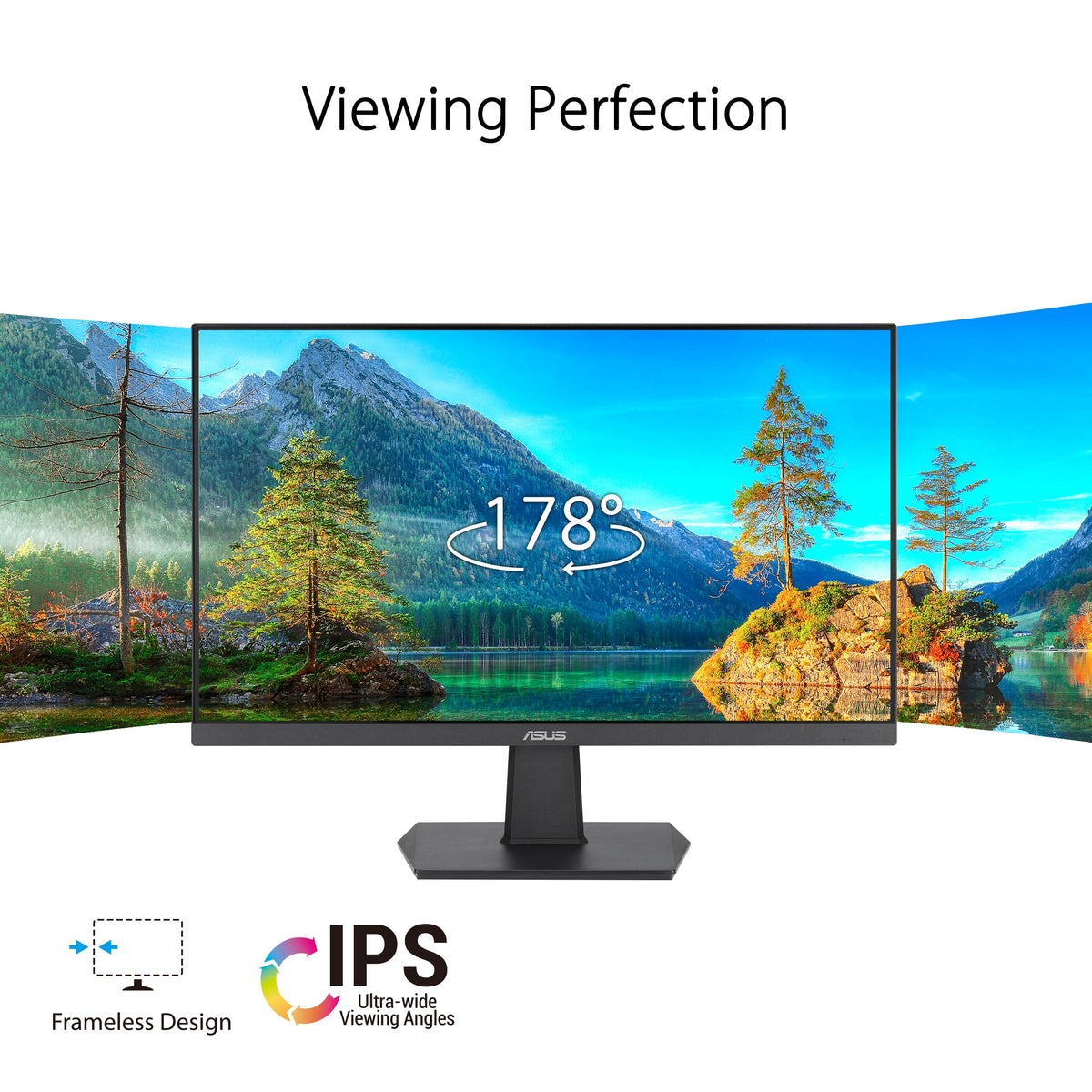 ASUS VA27EHF IPS panel with wide viewing angles for color accuracy.