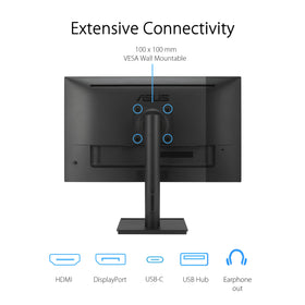 ASUS VA27UCPS frameless design for seamless multi-monitor setups.