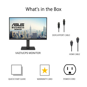 ASUS VA27UCPS USB hub for easy peripheral connectivity.