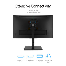 ASUS VA27UQSB dual HDMI and DisplayPort connection flexibility