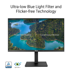 ASUS VA27UQSB frameless design for a clean desk look