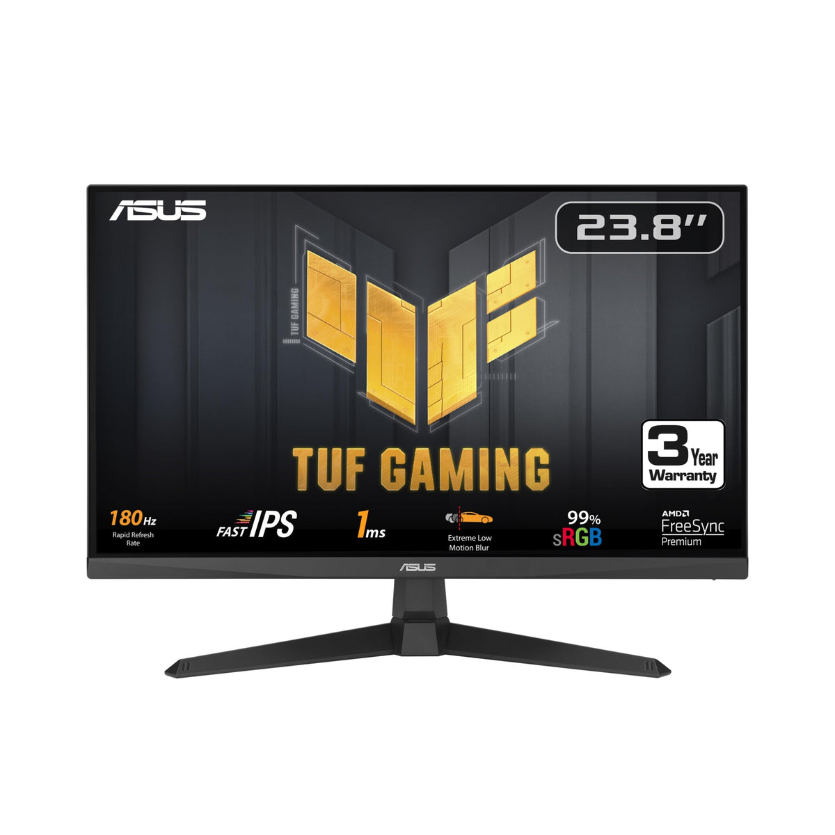 ASUS VG249Q3A front view for compact gaming setup