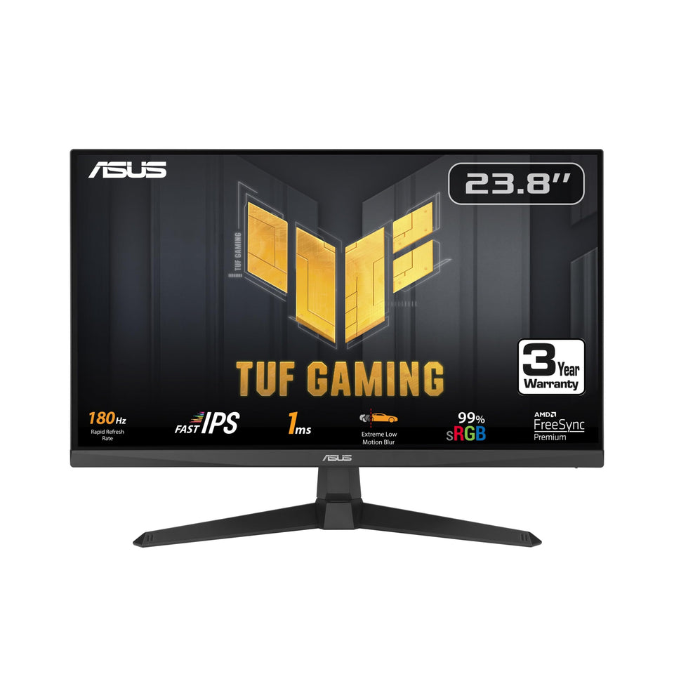 ASUS VG249Q3A front view for compact gaming setup