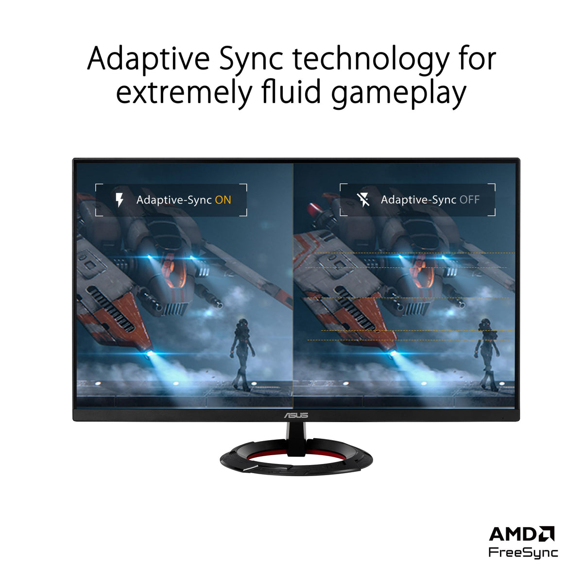 ASUS VG249Q3R ELMB close-up illustrating fast 1 ms response and motion clarity