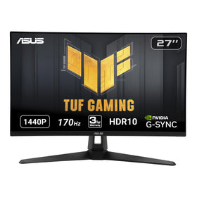ASUS VG27AQ1A front view shows vibrant IPS panel for sharp gaming visuals
