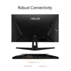 ASUS VG27AQ1A ports include HDMI and DisplayPort for flexible connections