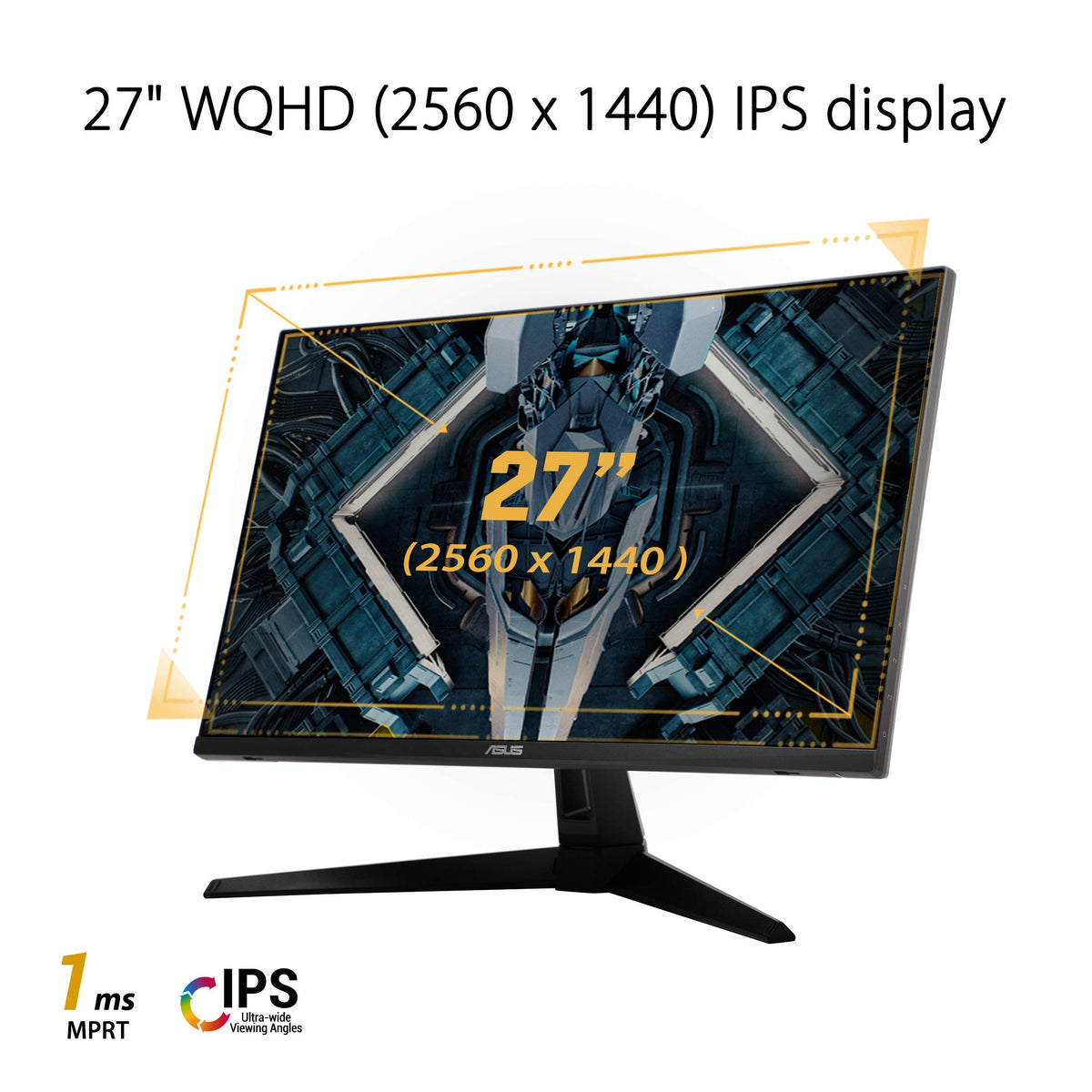ASUS VG27AQ1A side angle highlights ultra-fast 170Hz refresh for smooth motion