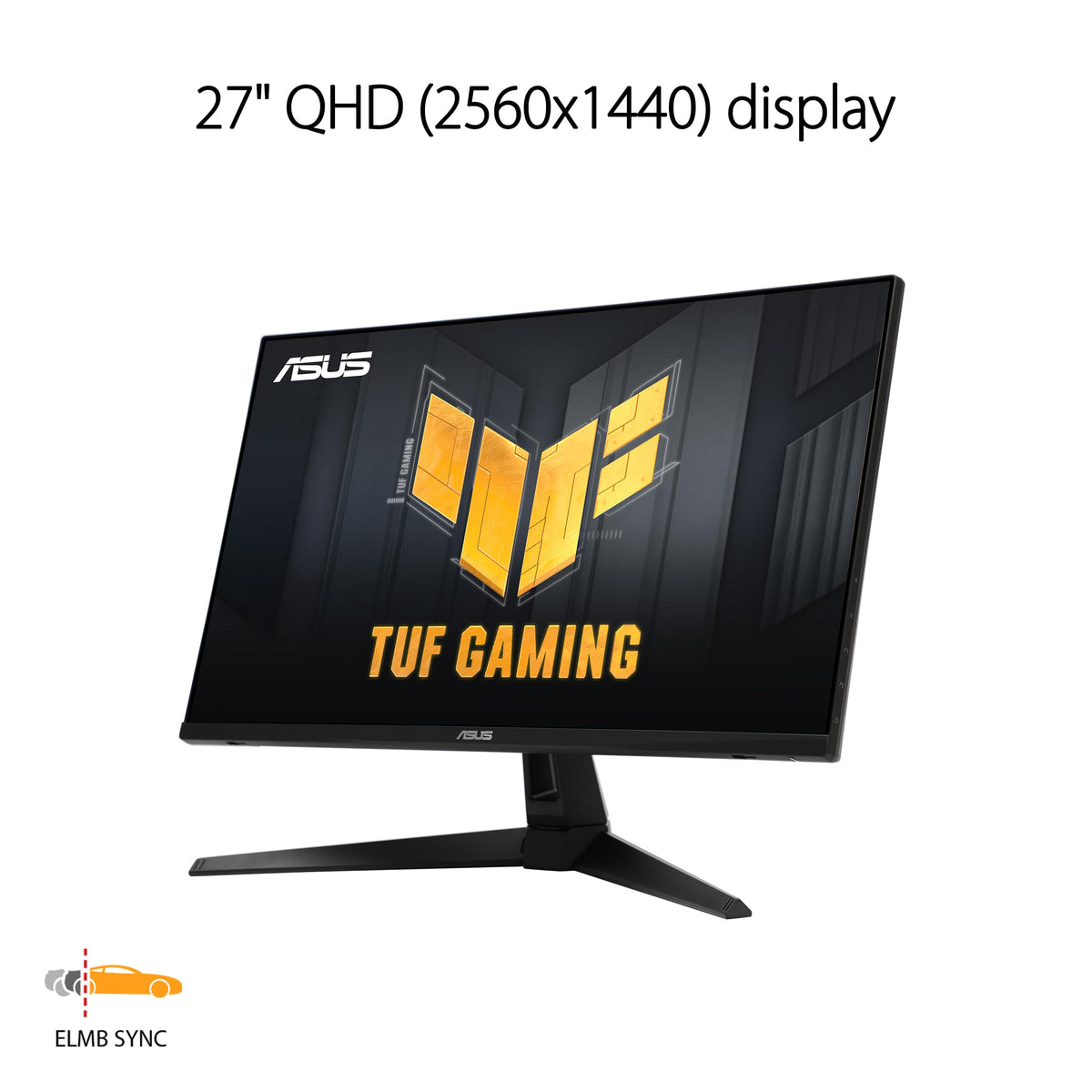 ASUS VG27AQ3A side angle highlighting slim profile and inputs