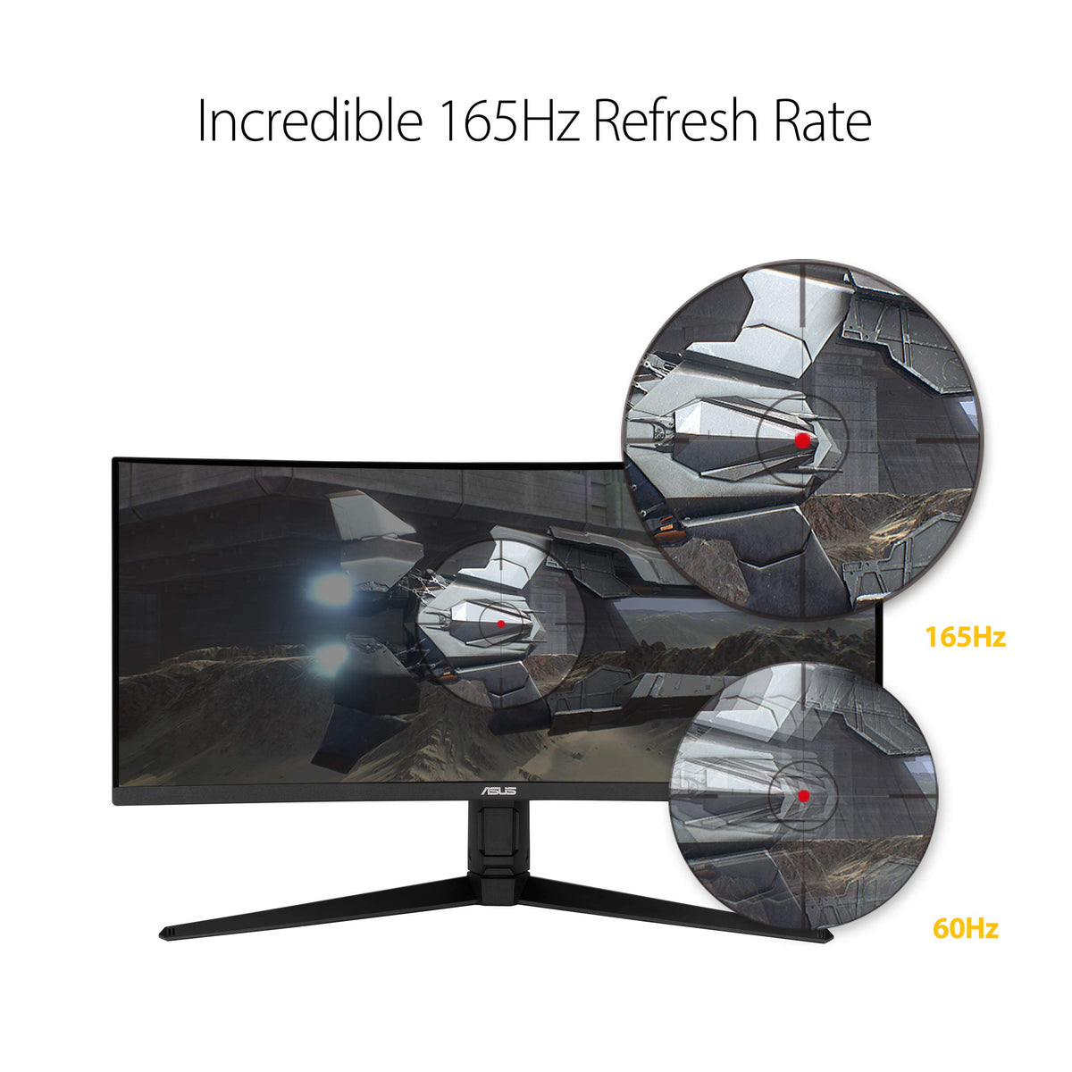 ASUS VG34VQL1B 165Hz refresh for smooth gameplay.