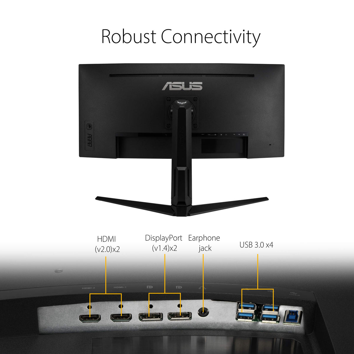 ASUS VG34VQL1B DisplayHDR 400 for vivid colors and contrast.