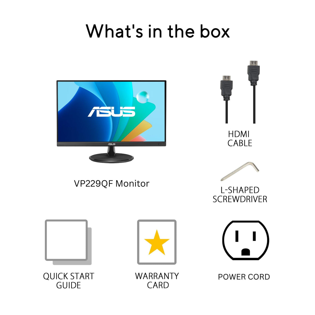 ASUS VP229Q built-in 1.5W stereo speakers for casual multimedia