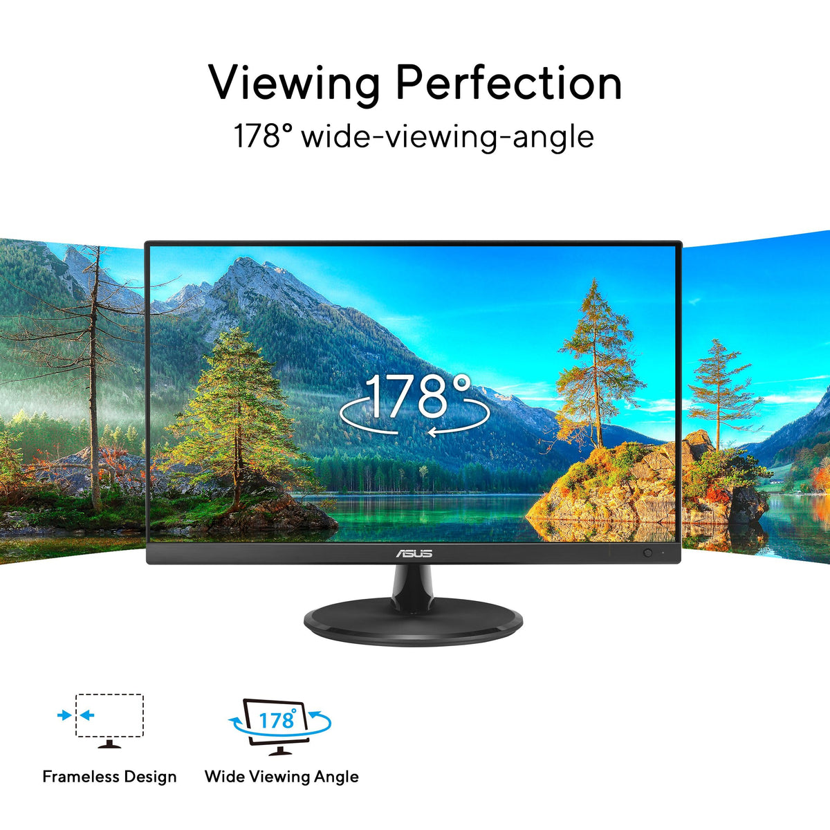 ASUS VP229Q IPS panel with 178° viewing angle for wide visibility