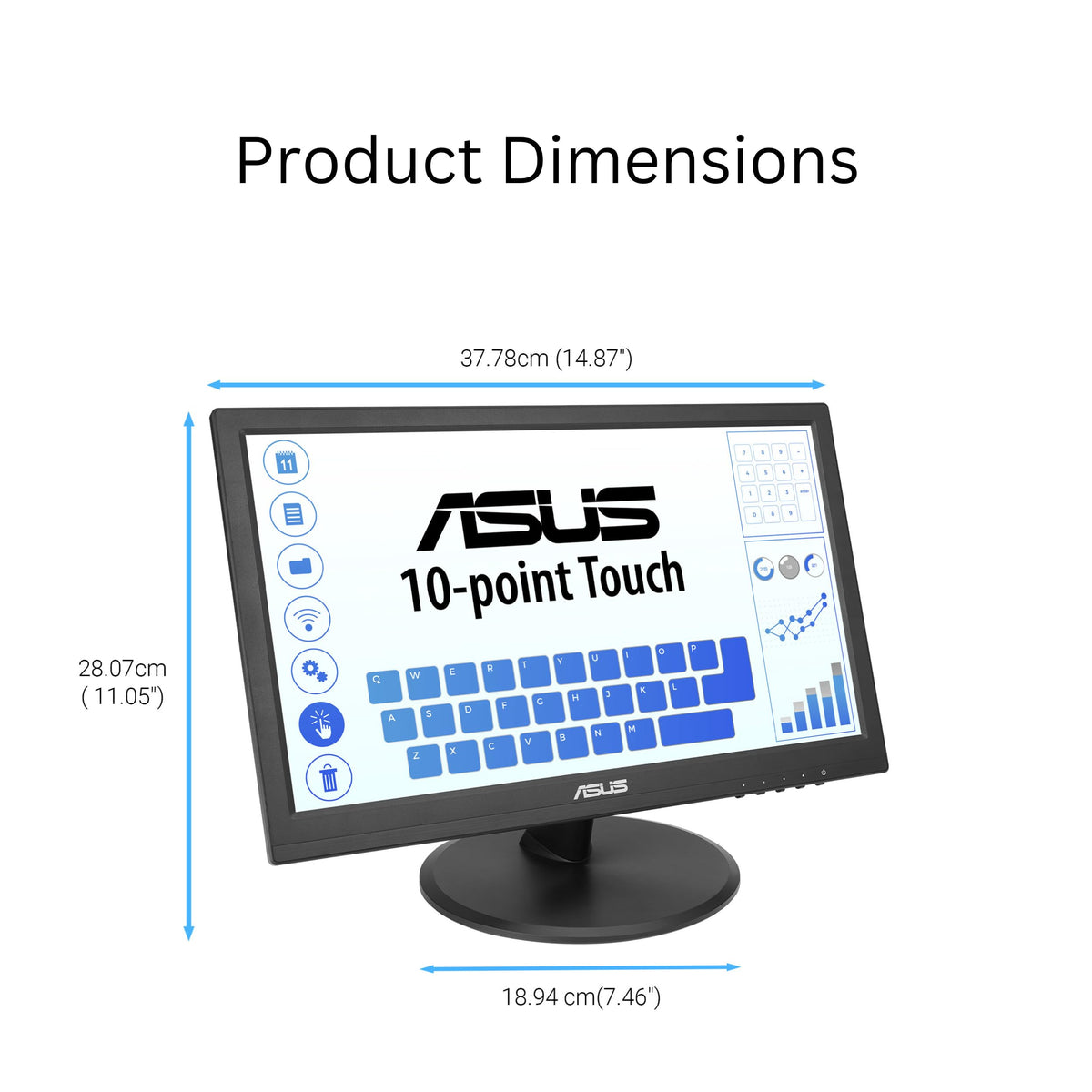 ASUS VT169HE wide viewing angles enhance collaboration from any seat.