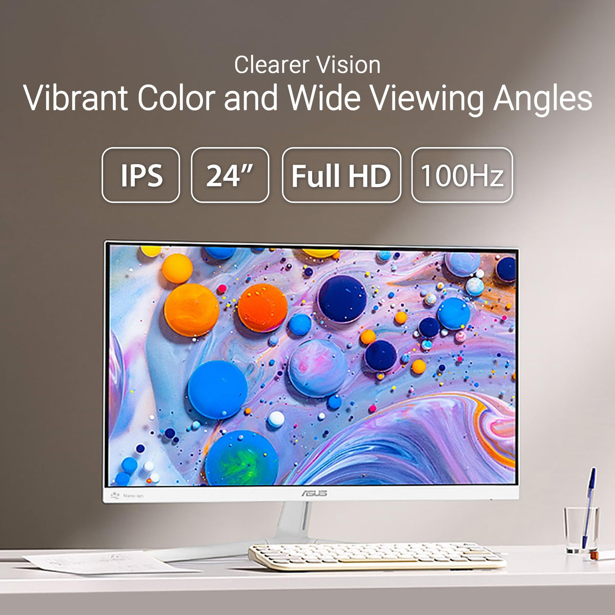 ASUS VU249HFI-W 100 Hz SmoothMotion reduces motion blur