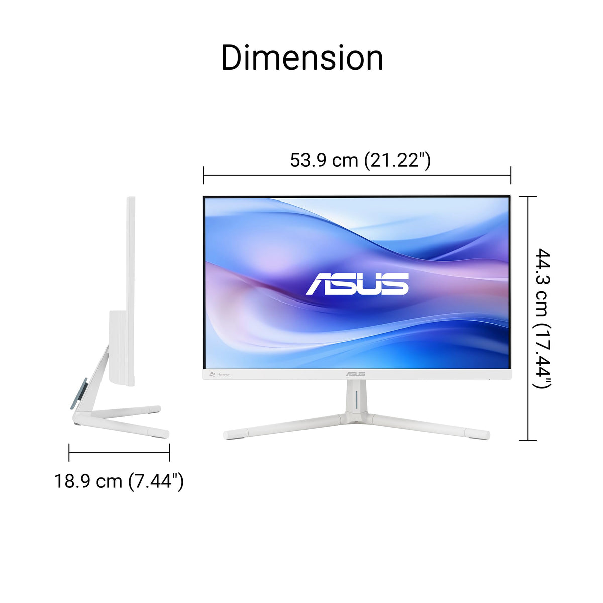 ASUS VU249HFI-W VESA compatible for wall mounting