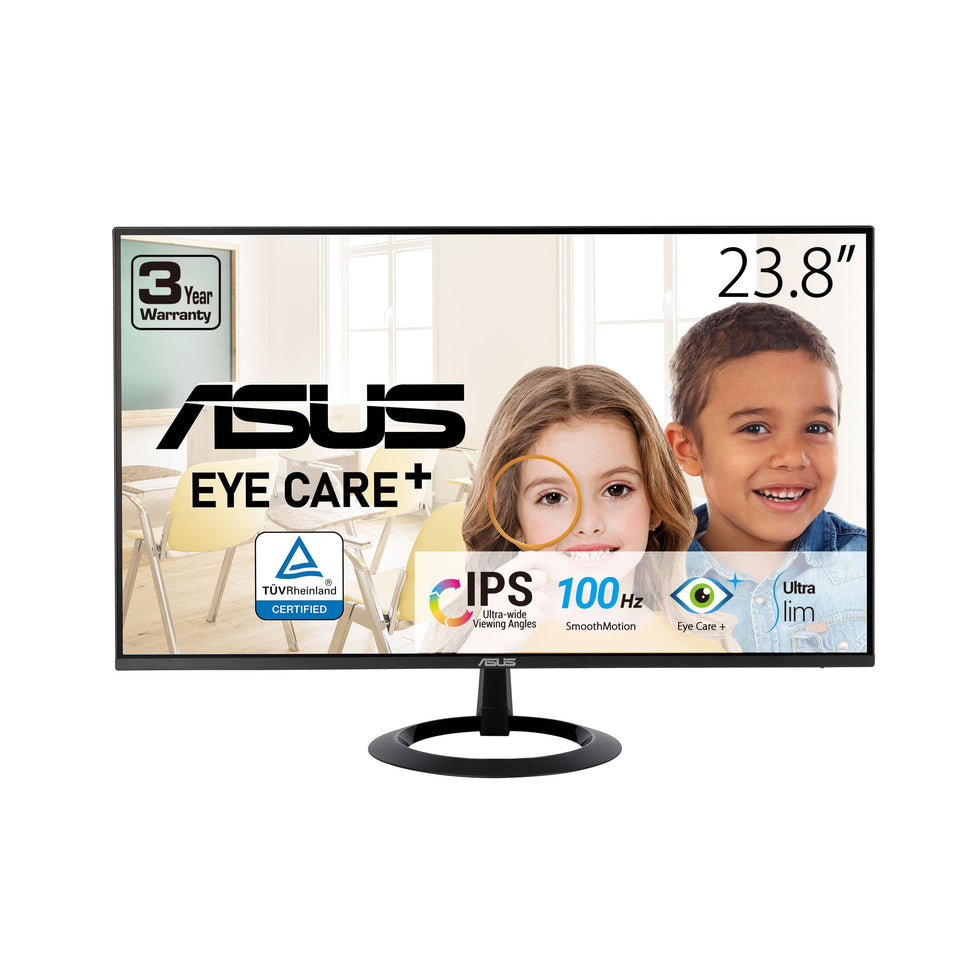 ASUS VZ24EHF IPS panel with wide viewing angles for color-rich multitasking