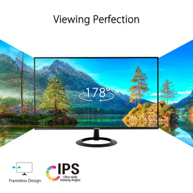 ASUS VZ24EHF frameless ultra-slim design for a clean desk setup